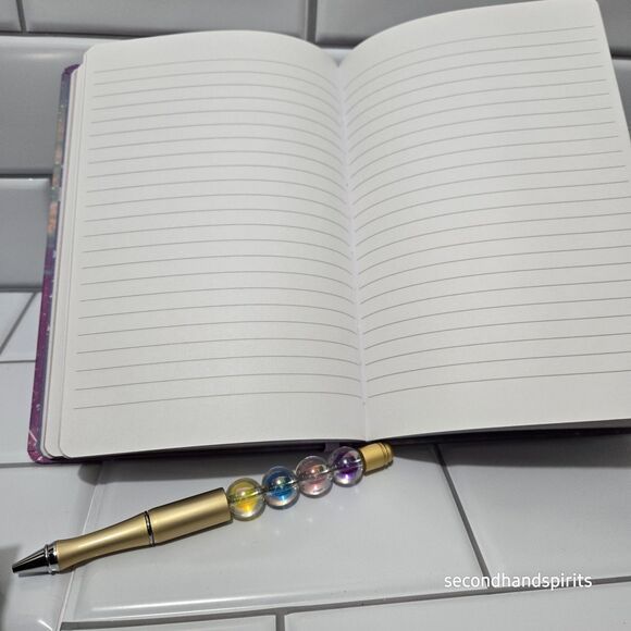 Space Journal Diary for Adults Teens With Handmade Beaded Pen And Stickers - Picture 5 of 11